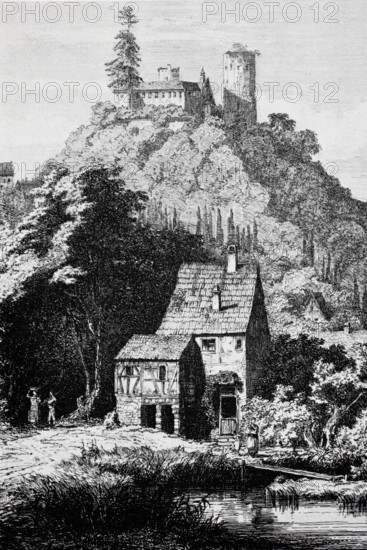 Rieneck Castle in the Middle Ages.