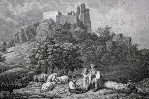 Altenstein Castle in the Middle Ages.