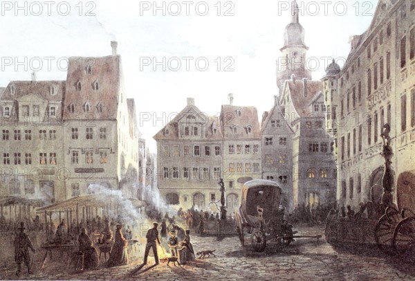 The market square in the evening.