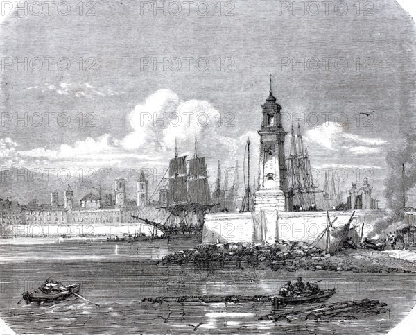 The lighthouse in the port of Barcelona.