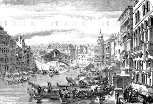 Canale Grande with the Rialto Bridge.