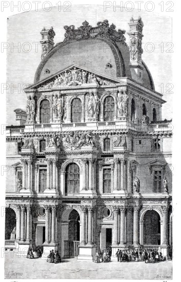 The Pavillon Richelieu of the Louvre.