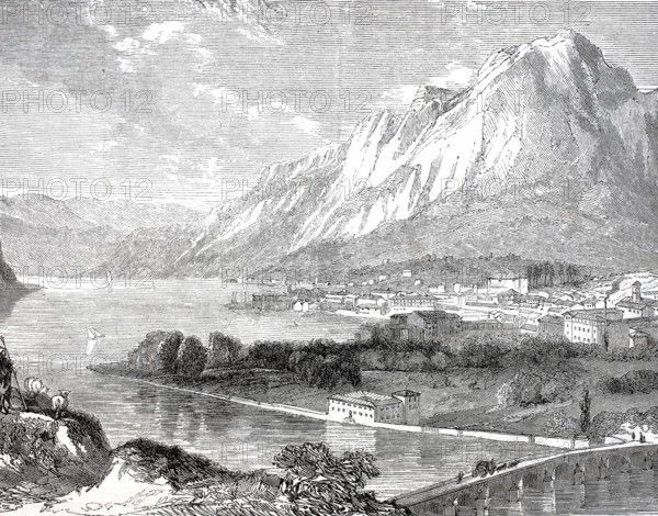 View of Lecco on Lake Como.