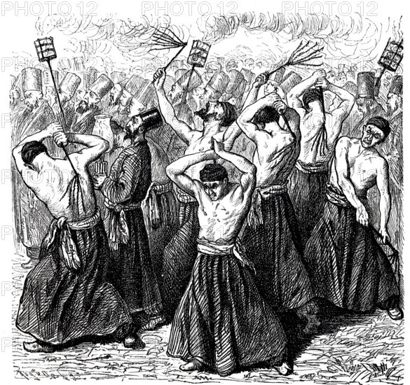 Scene from a Muharram procession.