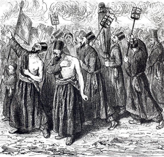 Scene from a Muharram procession.