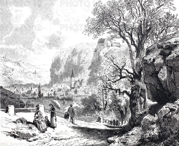 Landscape and castle near Pottenstein.