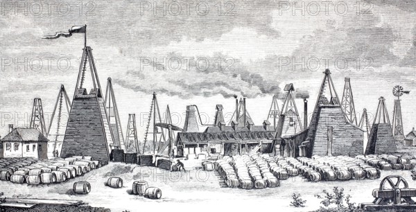 Petroleum wells in Oelheim.