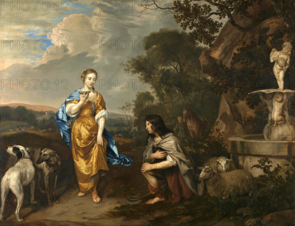 Double portrait of a young couple as Granida and Daiphilo