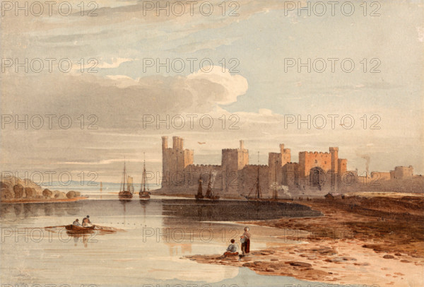 Caernarfon Castle in 1840