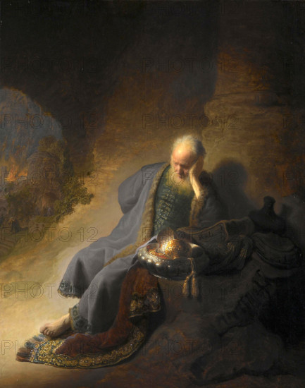 The Prophet Jeremiah laments the destruction of Jerusalem