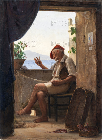 fisherman on a terrace