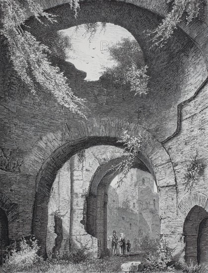 The ruins of the Baths of Caracalla.