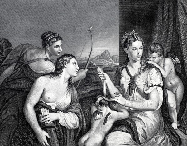 The Equipping of Cupid by Venus and the Graces.