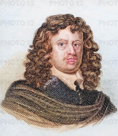 James Harrington (born 3 January 1611 in Upton. Northamptonshire. died 11 September 1677 in Westminster) was an English philosopher. historical. colored. digitally restored reproduction from an original from the 19th century