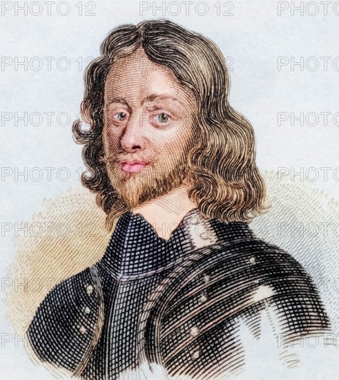 Henry Ireton (born 1611 in Attenborough. Nottinghamshire. died 26 November 1651 in Limerick) was a friend and son-in-law of Oliver Cromwell and a general in the Parliamentary armies in the English Civil War. Historical. colored. digitally restored reproduction from an original from the 19th century