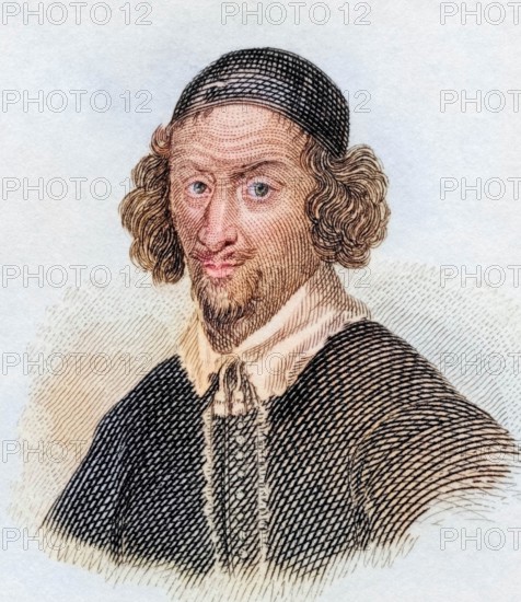 William Prynne. 1600 to 1669. English lawyer. author. polemicist. and political figure. Historical. colored. digitally restored reproduction from an original from the 19th century