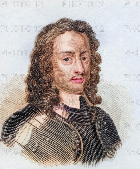 John Hampden (born around 1594 in London. died 24 June 1643 in Thame. Oxfordshire) was an English politician. Historical. coloured. digitally restored reproduction from an original from the 19th century