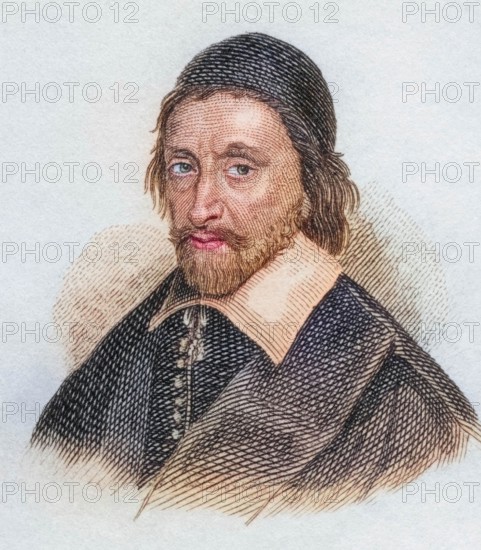 Ezechiel Spanheim (born 7 December 1629 in Geneva. died 7 November 1710 in London) was a German diplomat. lawyer and theologian of Swiss origin. from the book Crabbe's Historical Dictionary. 1825. Historical. colored. digitally restored reproduction from an original from the 19th century