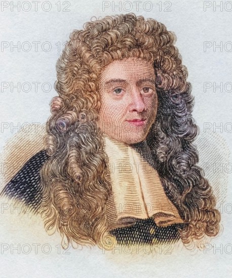 Jakob Gronovius (born 20 October 1645 in Deventer. died 15 October 1716 in Leiden) was a classical philologist. archaeologist. historian and geographer. from the book Crabbe's Historical Dictionary. 1825. Historical. colored. digitally restored reproduction from an original from the 19th century