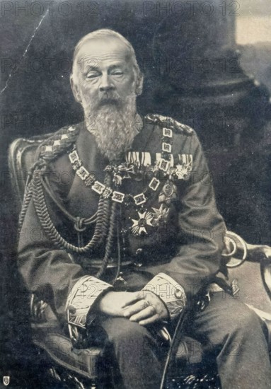 Luitpold Karl Joseph Wilhelm of Bavaria (born 12 March 1821 in Würzburg. died 12 December 1912 in Munich) was Prince Regent of the Kingdom of Bavaria from 1886 until his death. Postcard for his 90th birthday. Historical. digitally restored reproduction from a 19th-century original