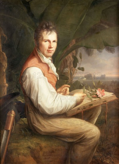 Friedrich Wilhelm Heinrich Alexander von Humboldt (born 14 September 1769 in Berlin. died 6 May 1859 there). German explorer with an influence extending far beyond Europe. historical. digitally restored reproduction from a 19th-century original