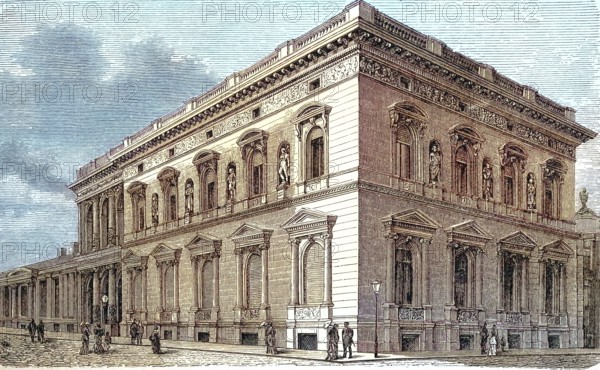 The Palais Borsig of Berlin. built by Lucae. around 1895. Germany. digitally restored reproduction of an old original. Historical. exact date unknown