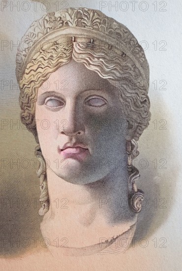 Juno. an ancient Italian. particularly Roman. goddess who was equated with the Greek goddess Hera. Juno was considered the goddess of childbirth. marriage. and nurture. Digitally restored reproduction of an ancient model. Historical. exact date unknown.