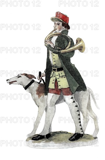 Costumes based on porcelain figures in Germany and Austria. Rococo. Meissen. 1750. Historical. authentic. digitally restored reproduction from a 19th-century model