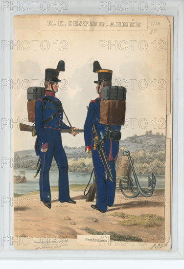 Pontooners are engineer troops designed to build bridges and belong to the field artillery. Austria