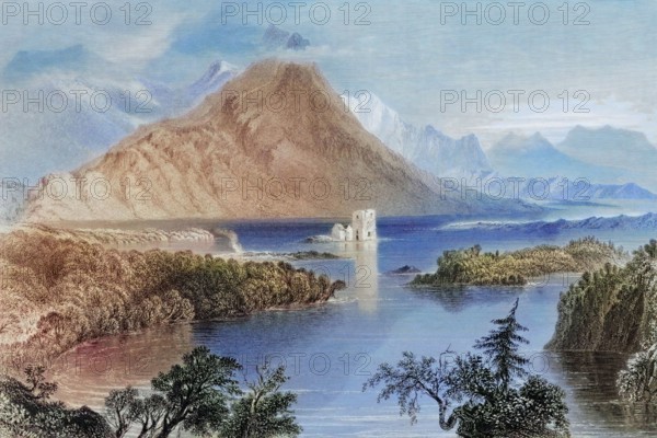Ballynahinch. Lake Connemara. County Galway. Ireland. digital reproduction of a historical original