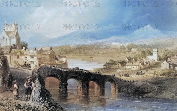 Bray. County Wicklow. Ireland. from The Landscape and Antiquities of Ireland. 1841. digital reproduction of a historical original