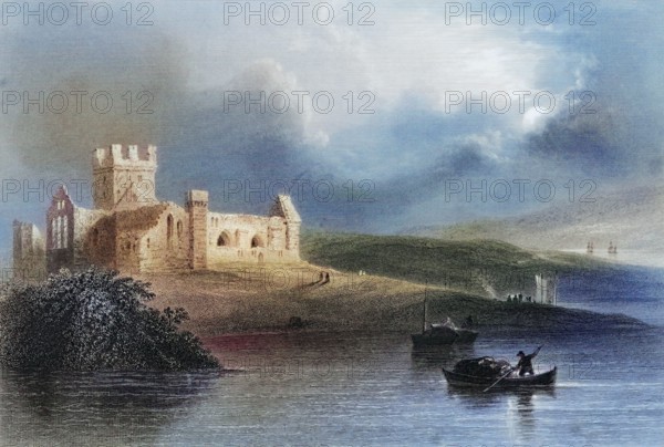 Dunbrody Abbey. Wexford. Ireland. from The Scenery and Antiquities of Ireland. 1841. digital reproduction of a historical original