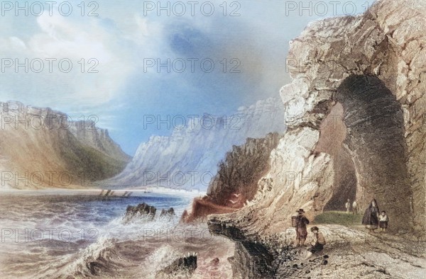 Glengariff. County Cork. Ireland. from The Landscape and Antiquities of Ireland. 1841. digital reproduction of a historical original