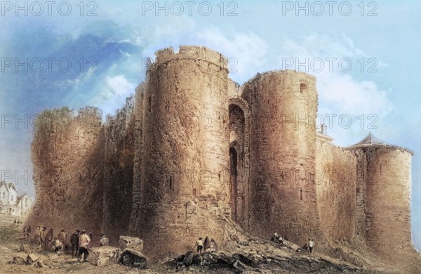 Limerick Castle. Limerick. Ireland. from Scenery and Antiquities of Ireland. 1841. digital reproduction of a historical original