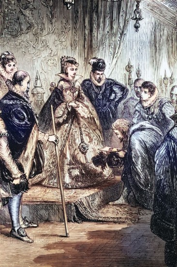 Osep Napea Vasilyevich. the first Russian ambassador to England. was received at the court of Queen Mary in May 1555. digital reproduction of a historical original