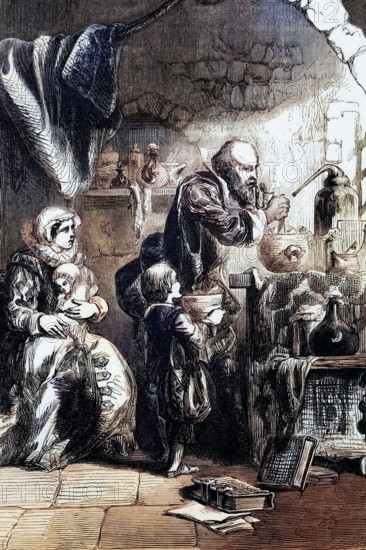 Following the death of Queen Elizabeth I in 1603. Sir Walter Raleigh was arrested at the Exeter Inn in Ashburton. Devon. and imprisoned in the Tower of London on July 19. On November 17. Raleigh was tried for high treason for allegedly participating in the conspiracy against King James. Initially. his life was spared. but he was ultimately executed on October 29. 1618. England. digital reproduction of a historical original.