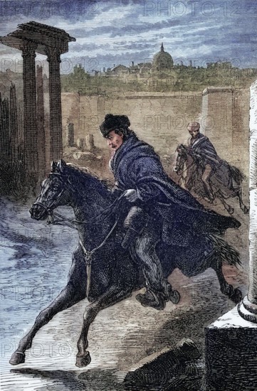 Prince Charles. commonly known as Bonnie Prince Charlie or the Young Pretender. fled Rome in 1743. digital reproduction of a historical original