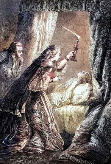 The death of Frederick. Prince of Wales. at the age of 44 in 1751 at Leicester House. England. digital reproduction of a historical original