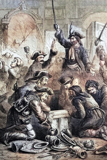 John Paul Jones. a Scottish sailor and the first known United States naval fighter during the American Revolution. raided the house of the Earl of Selkirk. who lived on St. Mary's Isle near Kirkcudbright. Scotland. in April 1778. in a vain attempt to kidnap the Earl. digital reproduction of a historical original.