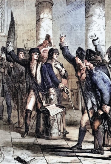 Dungannon's Presbyterian Meeting House on Scotch Street is known as the Church of the Volunteers and was the meeting house for a meeting of representatives of the 143rd Volunteer Corps on 15 February 1782. demanding the legislative independence of the Irish Parliament. Ireland. digital reproduction of a historical original