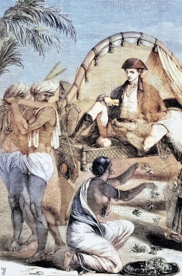 Raja Chette sings a tribute to Warren Hastings. the first Governor-General of India from 1773 to 1785. digital reproduction of a historical original