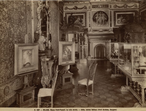 The Golden Hall of the Poldi Pezzoli Museum in Milan