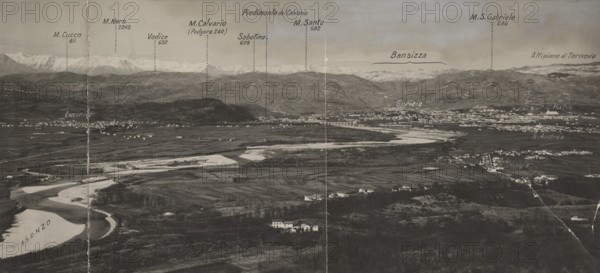 View of Gorizia and its surroundings from Monte San Michele