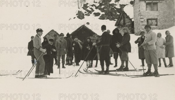 The group of skiers in Formazza.