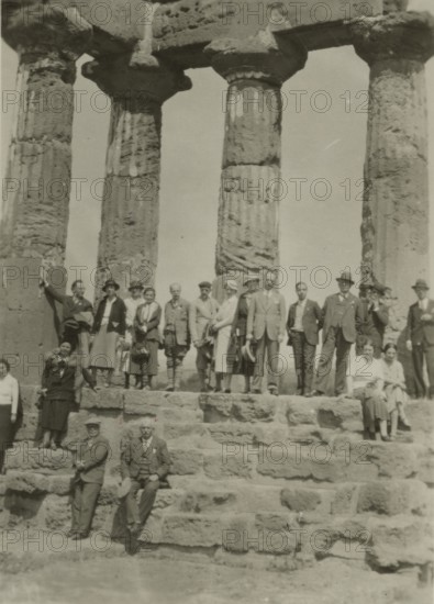 At the Temple of the Dioscuri in Agrigento.