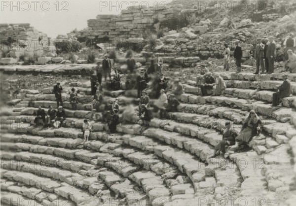 Members of the Touring Club Italiano  in the Segesta Amphitheater. 
	
		1924