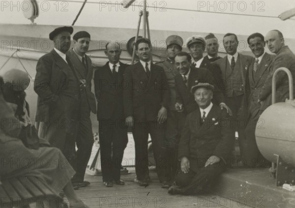 On board a steamship. 
	
		1924