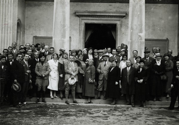 The group of Members of the Touring Club Italiano. 1924