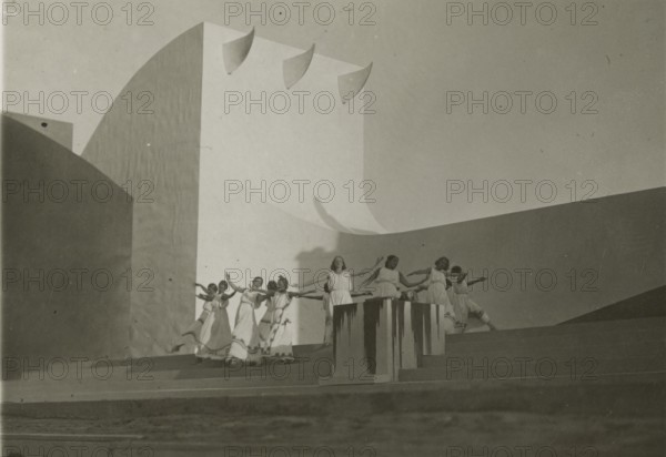 Performance of Antigone at the Greek Theatre of Syracuse. 
	
		1924