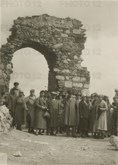 Remains of the city walls in Castelmola. 
	
		1924